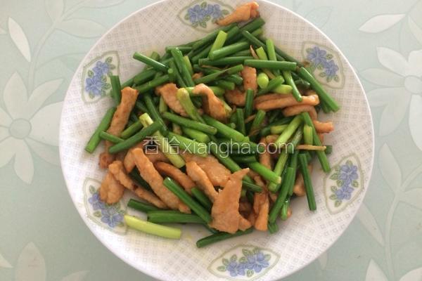 肉丝炒蒜苔
