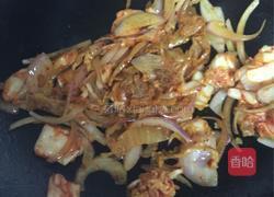 泡菜炒年糕的做法图解4