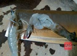 白菜炒大虾的做法图解2