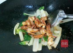 白菜炒大虾的做法图解9
