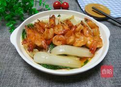 白菜炒大虾的做法图解10