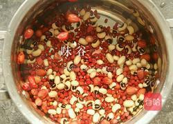花生眉豆红豆糖水的做法图解3