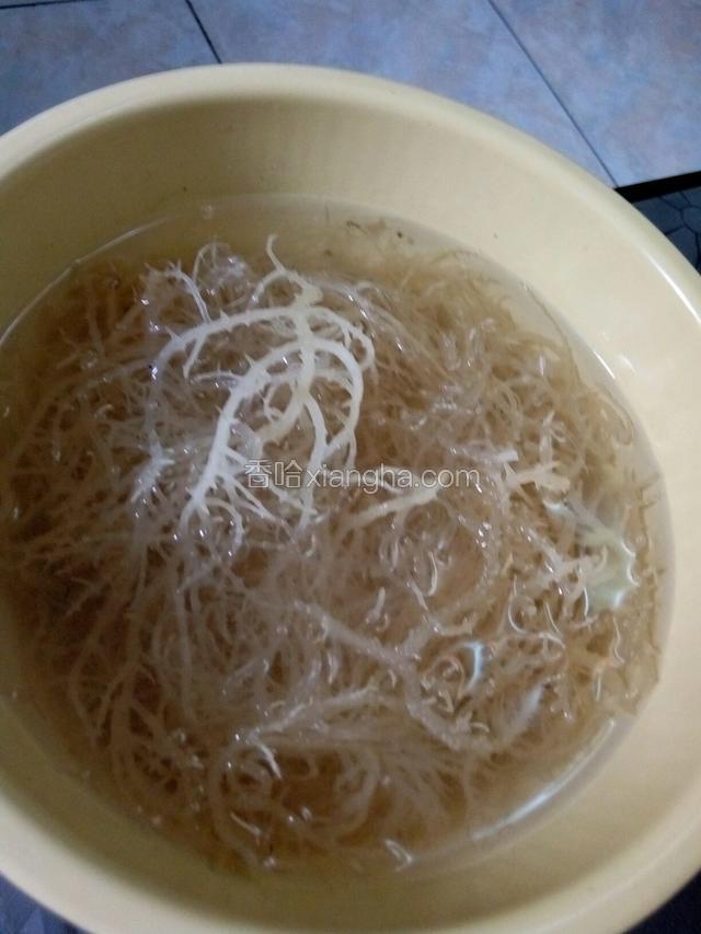 石花菜用凉水浸泡20分钟