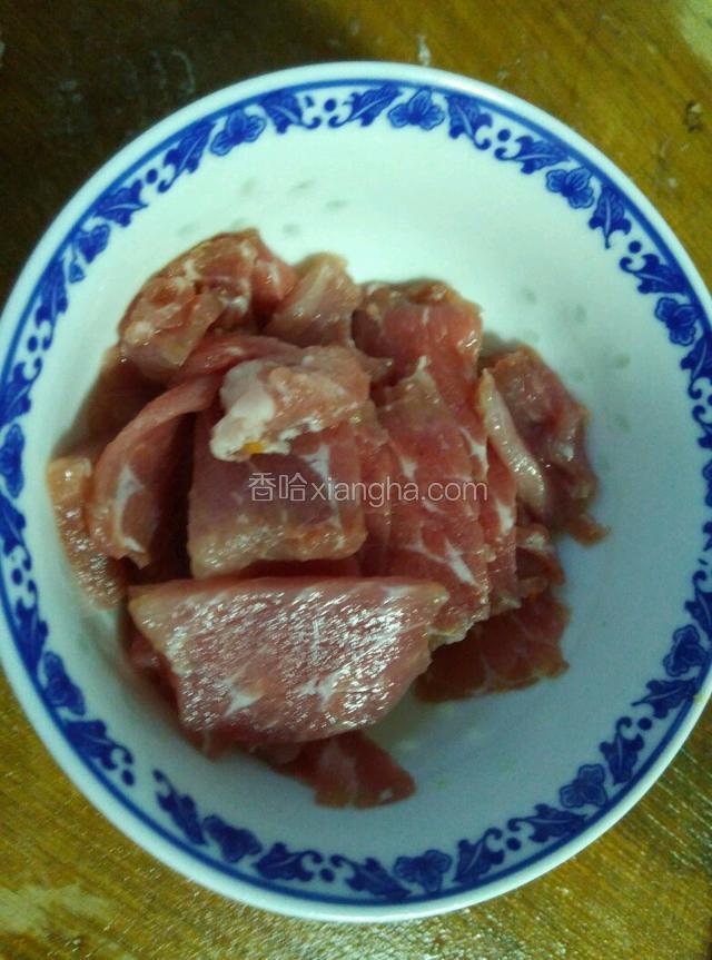 少许肉片。