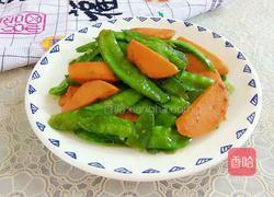 火腿炒荷兰豆的做法图解7
