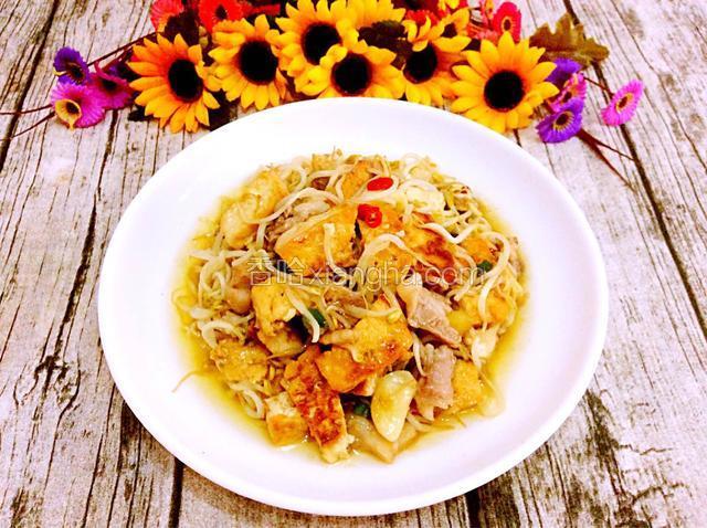 豆芽炒豆泡