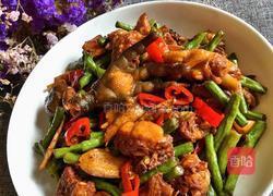 豆角炒仔鸡的做法图解9