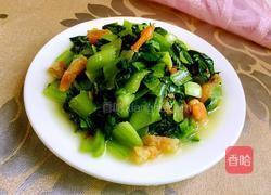 虾米油菜的做法图解10