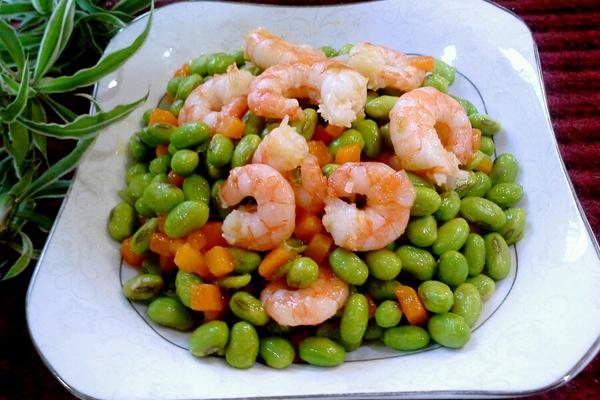 毛豆炒虾仁