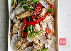 鲜椒炒蛏子的做法图解6