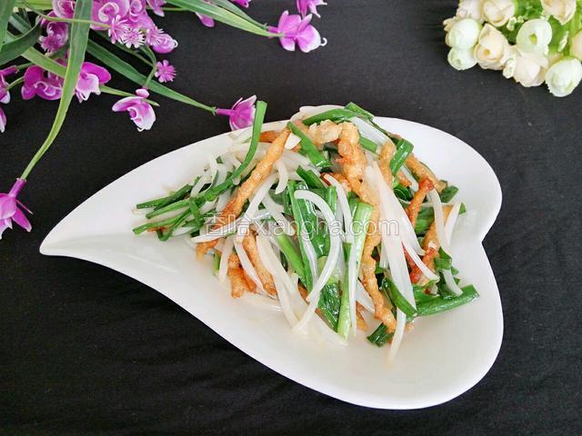 银芽炒馓子