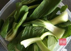 油菜炒虾皮的做法图解3