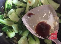 油菜炒虾皮的做法图解8