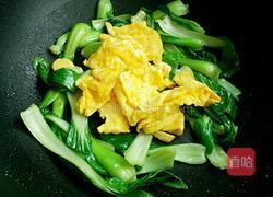 青菜炒鸡蛋的做法图解5