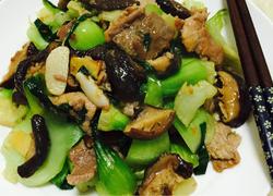 香菇肉片炒江青菜