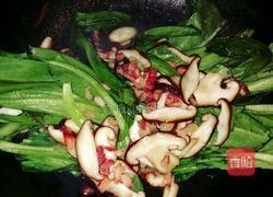 香菇肉丁油麦菜的做法图解5