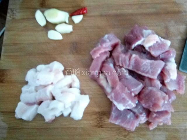 肉洗净切块