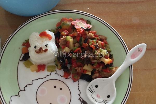 彩虹豆丁菜