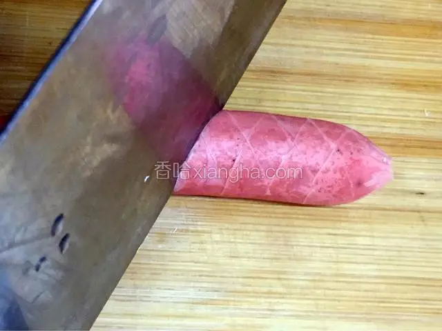 反方向斜切，切出菱形