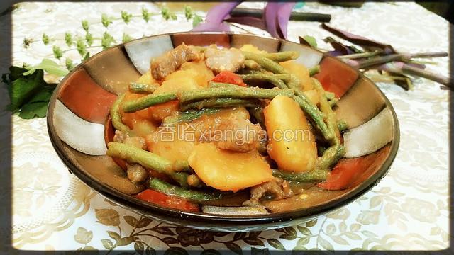 土豆豆角炖牛肉