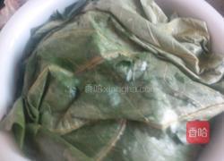 荷叶糯米蒸肉末的做法图解11