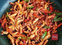豆瓣酱爆鱿鱼的做法图解6