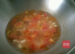 西红柿豆腐紫菜汤的做法图解5