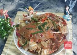 葱姜炒花蟹的做法图解5