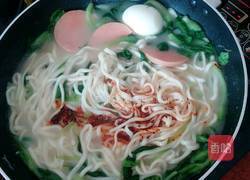 小青菜鸡蛋火腿面的做法图解7