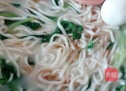 小青菜鸡蛋火腿面的做法图解6
