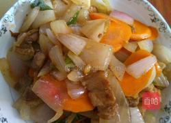 胡萝卜回锅肉的做法图解7