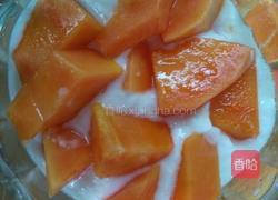 酸奶木瓜的做法图解6