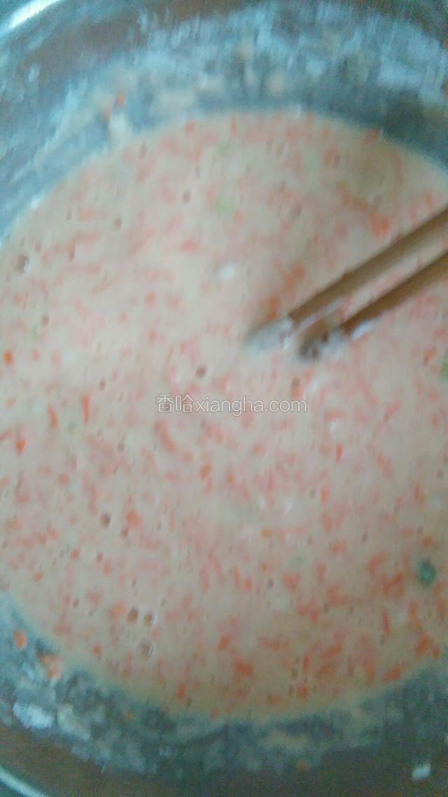 加入适量水和成面糊。