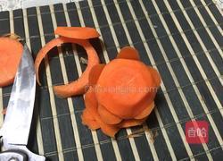 胡萝卜玫瑰花的做法图解5