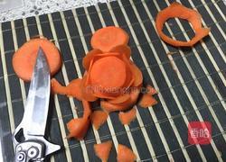 胡萝卜玫瑰花的做法图解6