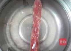 茭白炒腊肠的做法图解3