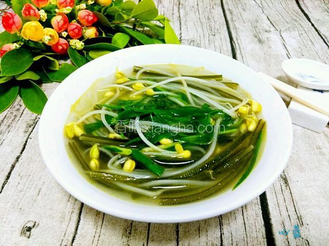 海带黄豆芽汤
