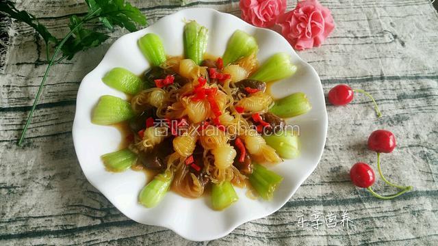 鲜菇油菜炒魔芋结