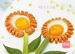 太阳花火腿煎蛋的做法图解1