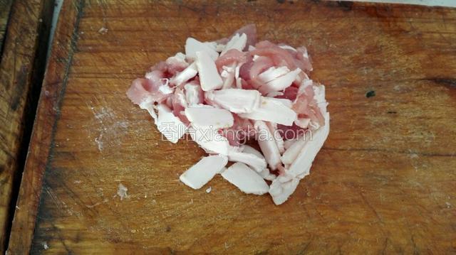猪肉切片。