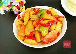 茄子辣椒西红柿的做法图解8