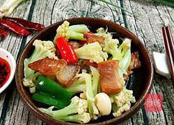 花菜炒肉的做法图解6