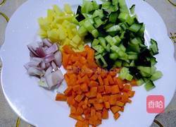 杂疏炒黑白米饭的做法图解4