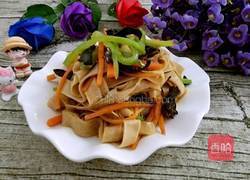 三丝炒豆腐皮的做法图解7