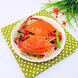 青红椒炒蟹的做法[图]