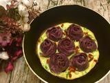 紫薯玫瑰花抱蛋煎饺的做法[图]