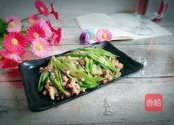 肉末炒秋葵的做法图解7