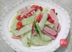 黄瓜火腿的做法图解2