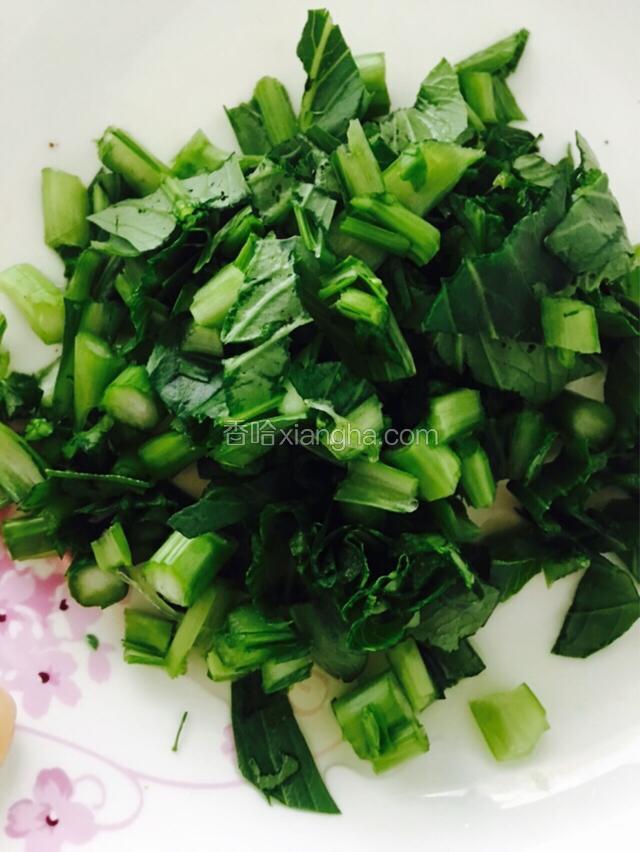 清菜洗净切碎