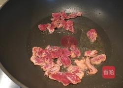 蒜苔香菇炒肉的做法图解3